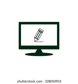 black pencil. icon. vector design