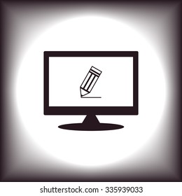 black pencil. icon. vector design