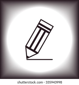 black pencil. icon. vector design