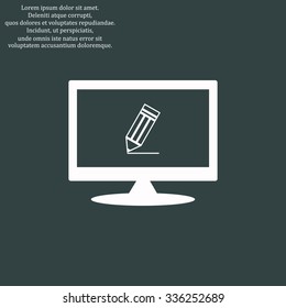 black pencil. icon. vector design
