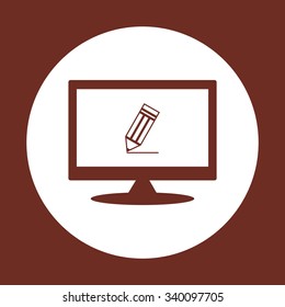 black pencil. icon. vector design