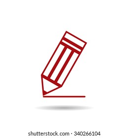 black pencil. icon. vector design
