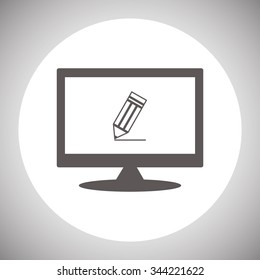 black pencil. icon. vector design
