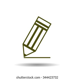 black pencil. icon. vector design