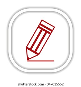 black pencil. icon. vector design