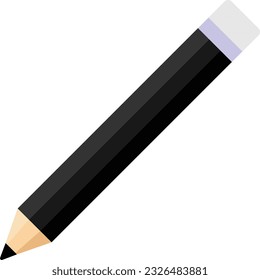 Black pencil isolated on white