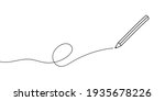 Black pencil line pattern Happy words pencil day Teacher's day fun funny write draw brushes Edit pen handle icon sign sign symbol. Vector illustration