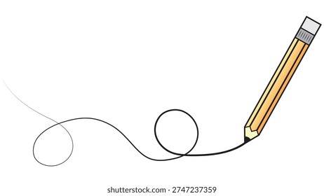 Black pencil, linear pencil drawing of a single line on white transparent background. Happy words pencil, teacher's day writing writing drawing brushes, Edit pen, pens icon sign symbol. Vector - Powered by Shutterstock - Get 15% off with code: PIKWIZARD15