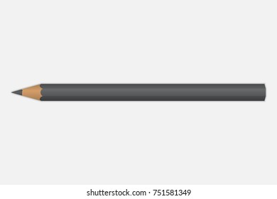 Black pencil. Mockup Vector Template