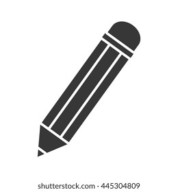 black pencil side view over isolated background, vector illustration 