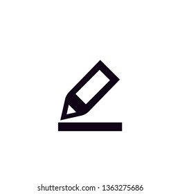 Black pencil tool with white background 