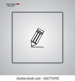 black pencil, vector, EPS 10