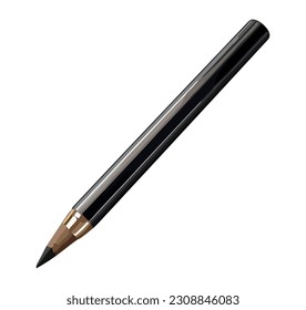 Black pencil vector over white