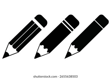 Lápices negros con puntas de grafito escribiendo dibujos