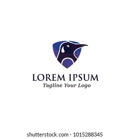 Black penguin logo mascot vector illustration