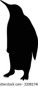 black penguin silhouette simple vector logo