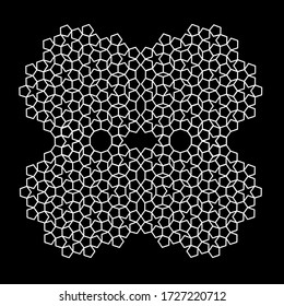 black pentagon pentagon pattern. vector