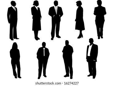 Similar Images, Stock Photos & Vectors of Business people silhouettes