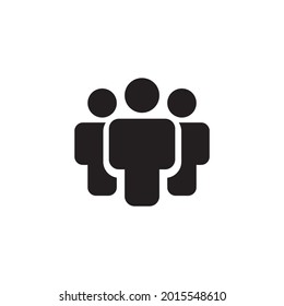 vector de icono del grupo de personas negras
