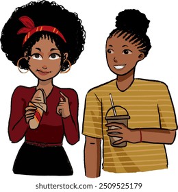 Black People Illustration Vector Set