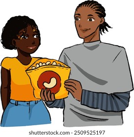 Conjunto de Vector de ilustración de Personas negras