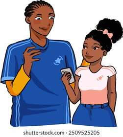 Conjunto de Vector de ilustración de Personas negras