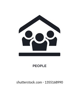 black people isolated vector icon. simple element illustration from accommodation concept vector icons. people editable logo symbol design on white background. can be use for web and mobile