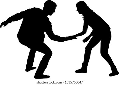 Black people silhouettes.