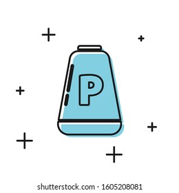 Black Pepper icon isolated on white background. Cooking spices.  Vector Illustration