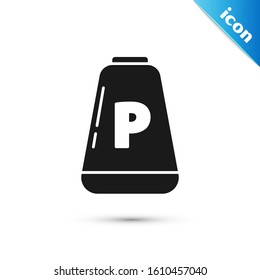 Black Pepper icon isolated on white background. Cooking spices.  Vector Illustration