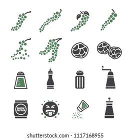 Black Pepper Icon Set