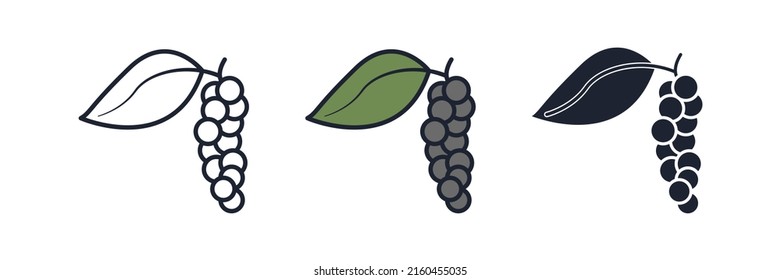 black pepper icon symbol template for graphic and web design collection logo vector illustration