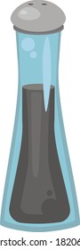 Black pepper, illustration, vector on white background