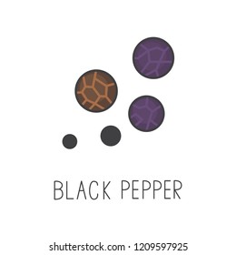 black pepper line vector illustration, cooking isolated icon.