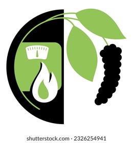 Black Pepper or Piperine creative flat icon. Spicy cooking natural ingredient, useful for weight loss