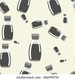Black pepper powder and shaker seamless texture vector illustration