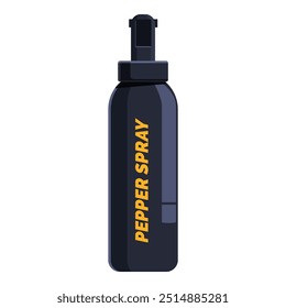 Black pepper spray bottle standing upright, providing a sense of safety and security