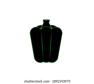 Black pepper. Vitamin. Food. Vector icon