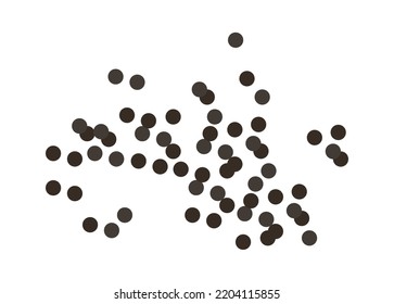 Black peppercorns Herb Spice. Vector illustration