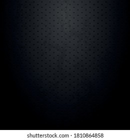 Black perforated background with black holes and glow - Illustration