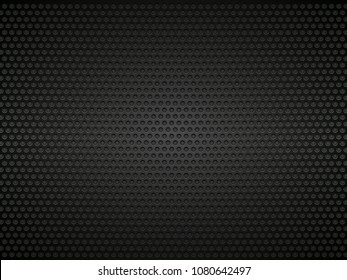 Black Perforated Metal Background