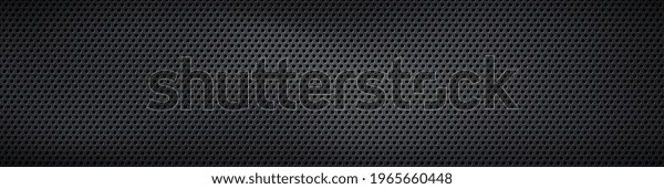 Black perforated metal plate. Metal grill. Black\
metal texture steel background. Perforated sheet metal.Abstract\
dark gray circle mesh pattern background texture.Black metallic\
background.Vector EPS10