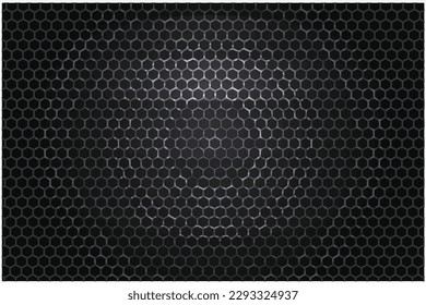 fondo de acero metálico perforado negro, papel de pared de textura metálica brillante gris oscuro, afiche de concepto de colmena aterradora de horror