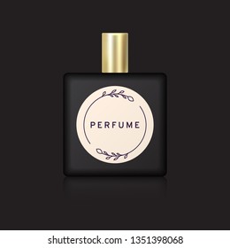 Black Perfume Bottle Vector Illustration Eps Stock Vector Royalty Free Shutterstock