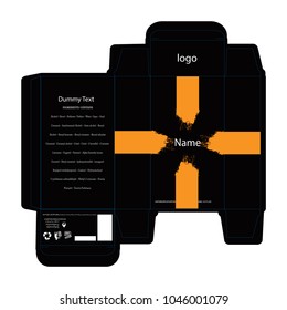 black perfume box design .vector illustration