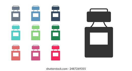 Black Perfume icon isolated on white background. Set icons colorful. Vector