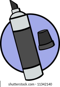 black permanent marker