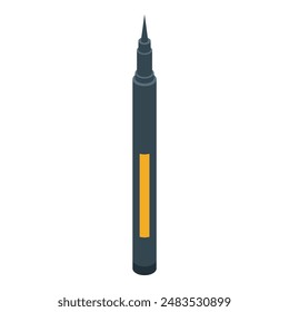 Black permanent marker standing up with its cap off