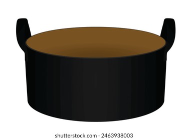 Black pet basket. vector illustration