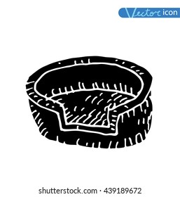 black pet bed icon